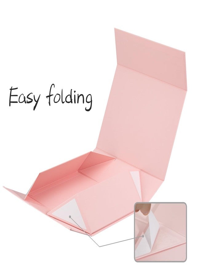 Rsgift Pink Gift Box,Collapsible 7.8 x7x 3.1 Inches Gift Box with Lid,Magnetic Closure Matte Textured Finish Box for Wedding Gifts - Image 4