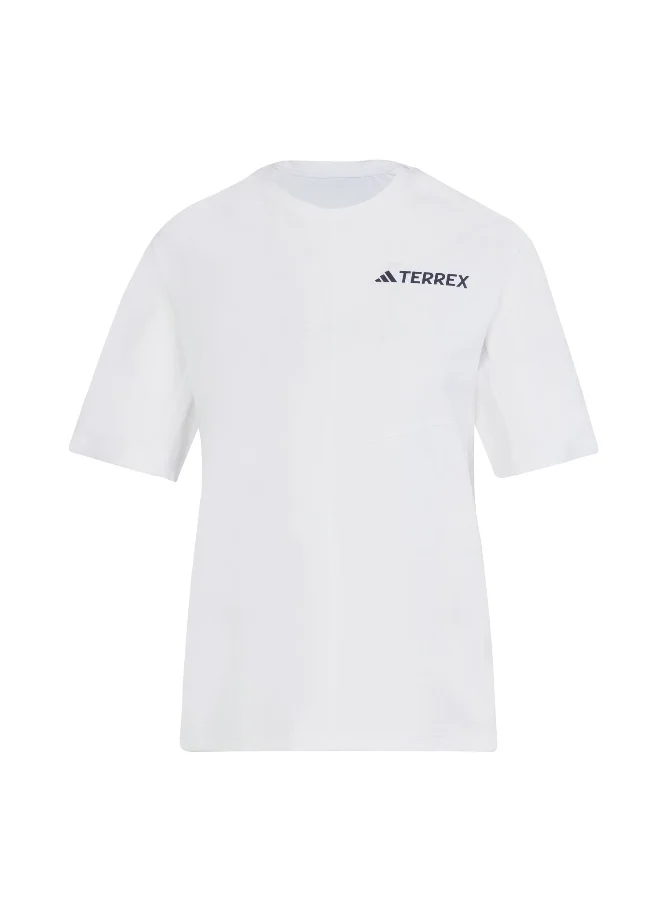 adidas Adidas W Mt Tee White T-Shirt (Short Sleeve) T-Shirts For Women