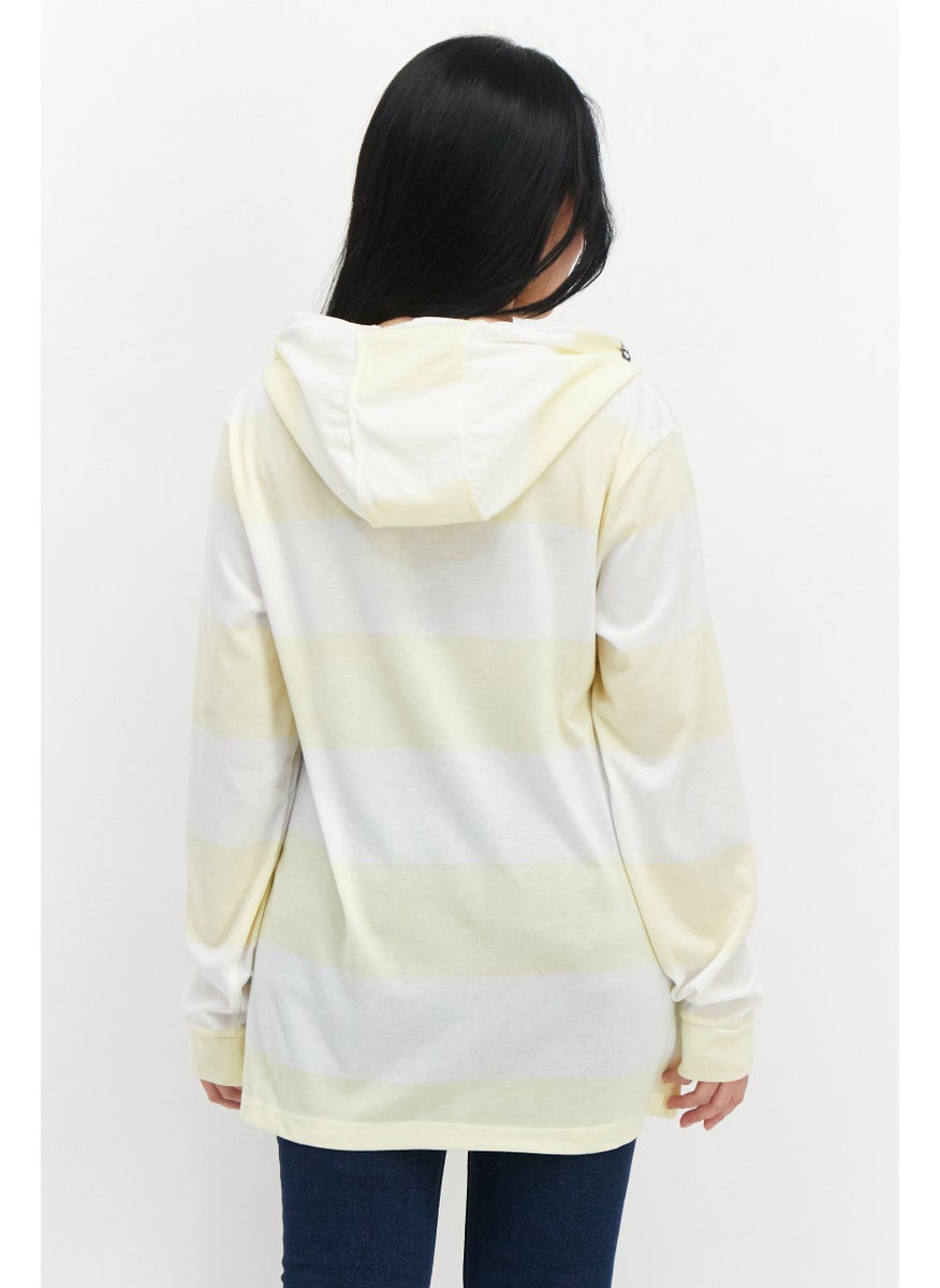 Salty Crew - Women Stripe Long Sleeves Hoodies, Yellow - Image 1