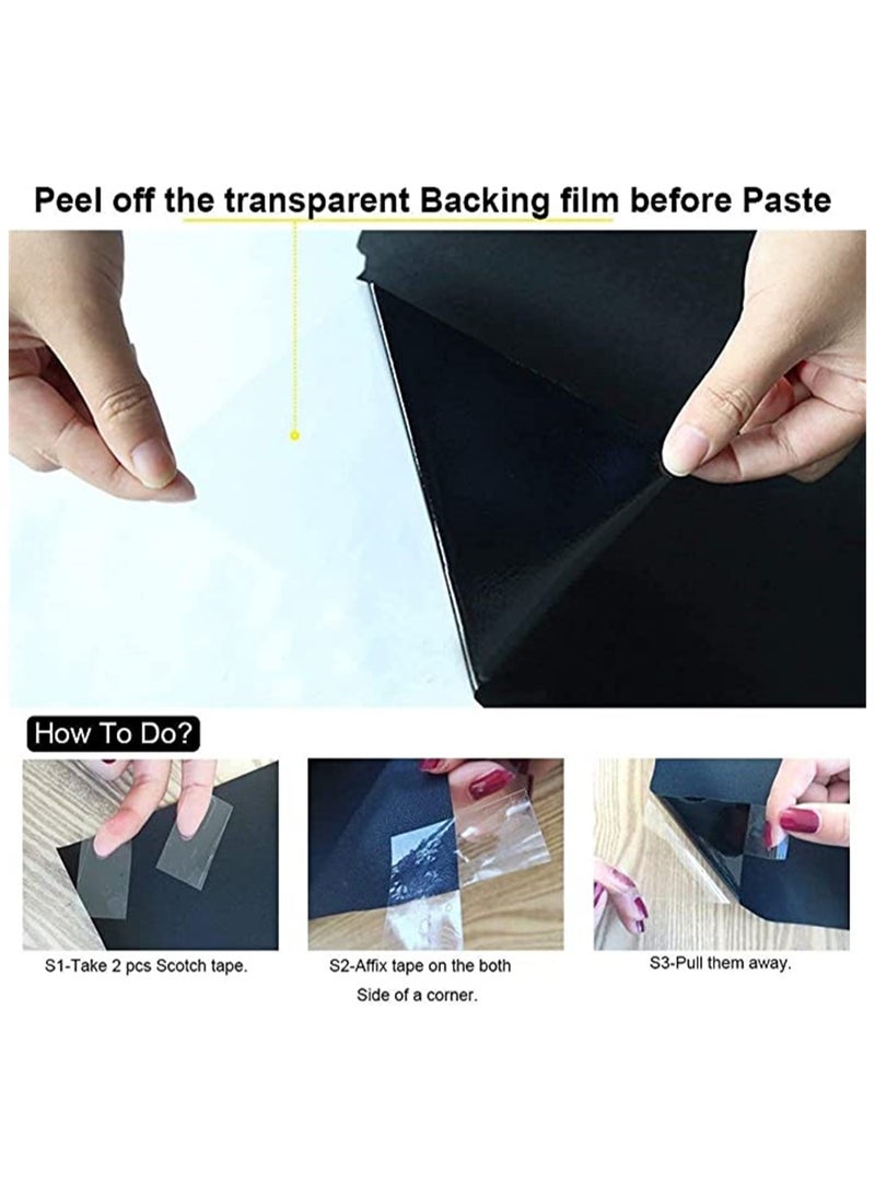 Excefore Privacy Window Sticker Black, Frosted Glass Sticker Privacy Vinyl Blinds Decorative Opaque Static Cling Anti-UV Light Blocking - Image 4