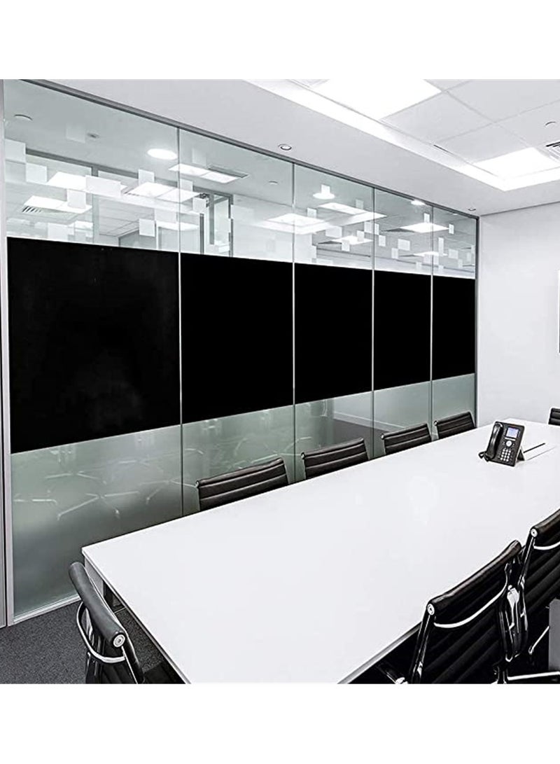 Excefore Privacy Window Sticker Black, Frosted Glass Sticker Privacy Vinyl Blinds Decorative Opaque Static Cling Anti-UV Light Blocking - Image 2