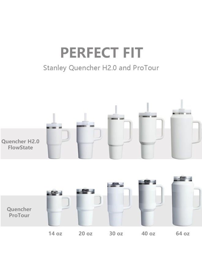 Dreamfocus 30 oz Leak Proof Flip Straw Lid Replacement for Stanley 30 oz Quencher H2.0 and ProTour Tumbler - Image 2