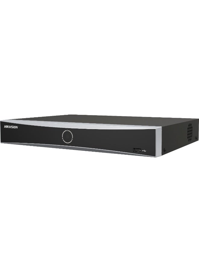 مسجل الفيديو الشبكي DS-7616NXI-K1 16 قناة 4K بتقنية AcuSense، ضغط H.265+، عرض نطاق داخلي 160Mbps، كشف البشر والمركبات بالذكاء الاصطناعي، التعرف على الوجوه، 1× SATA (يدعم حتى 10TB)، مخرج HDMI 4K و VGA، متوافق مع ONVIF، 2× منافذ USB، وصول عن بُعد، مسجل فيديو غير مدعوم بالطاقة عبر الإيثرنت (لا يتضمن HDD)