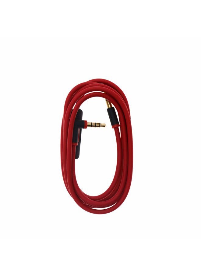 SING F LTD Red Audio Cables Headphones Mic Control Talk Cable L Cord Replace Compatible with Beat Dr Dre Headphones Aux - Image 2