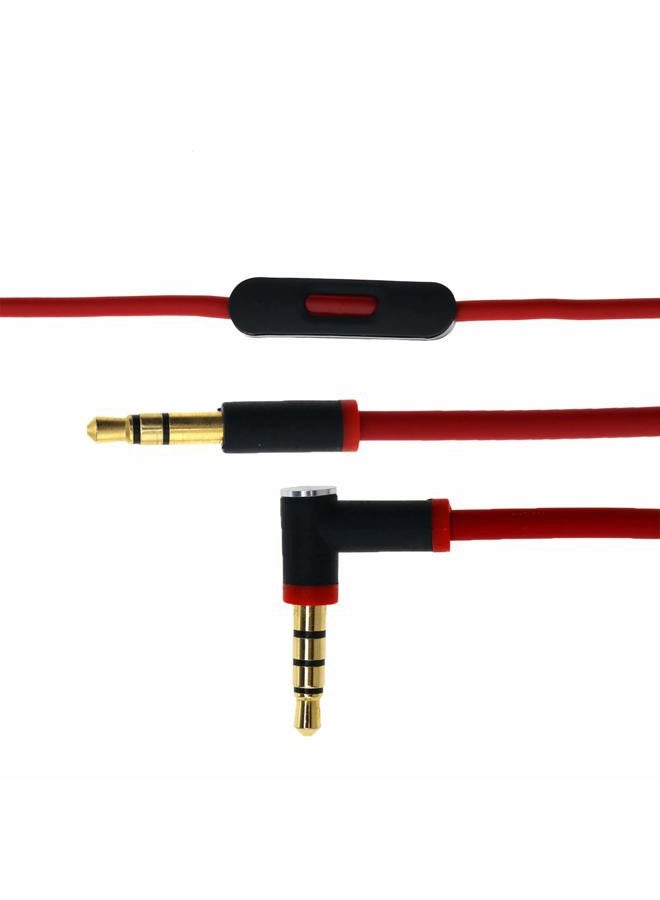 SING F LTD Red Audio Cables Headphones Mic Control Talk Cable L Cord Replace Compatible with Beat Dr Dre Headphones Aux - Image 5