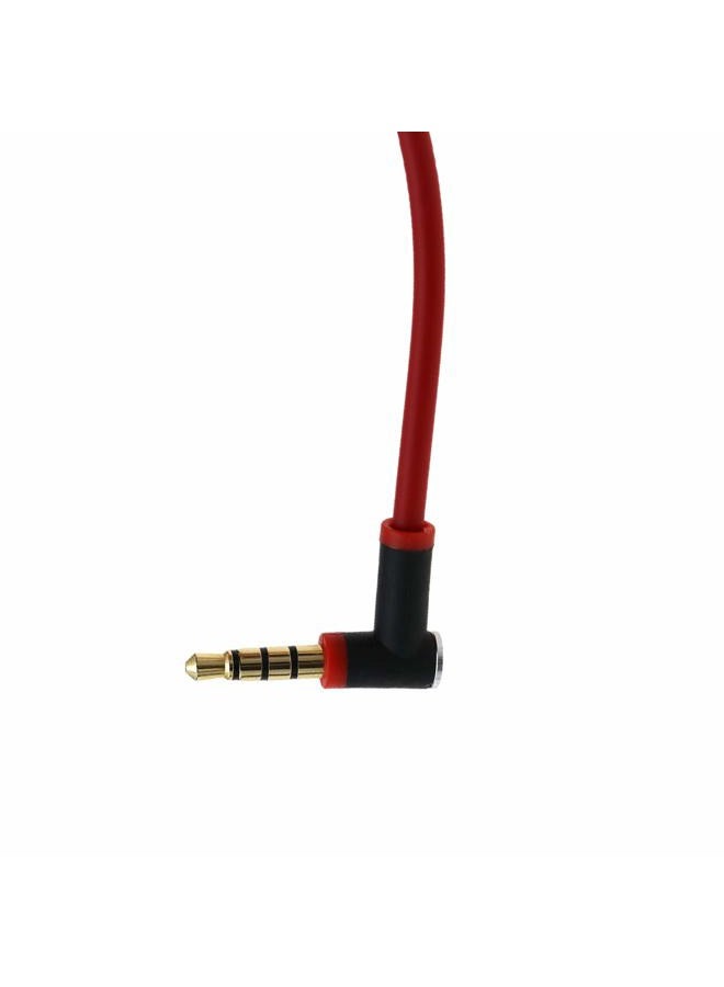 SING F LTD Red Audio Cables Headphones Mic Control Talk Cable L Cord Replace Compatible with Beat Dr Dre Headphones Aux - Image 3