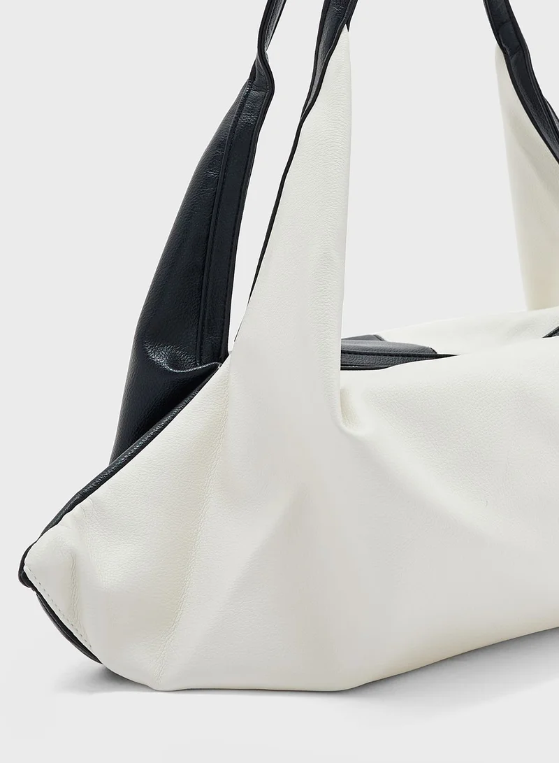 ايلا Color Block Large Hobo Bag