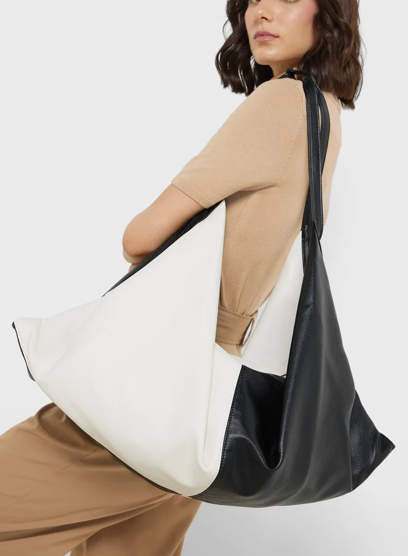 ايلا Color Block Large Hobo Bag