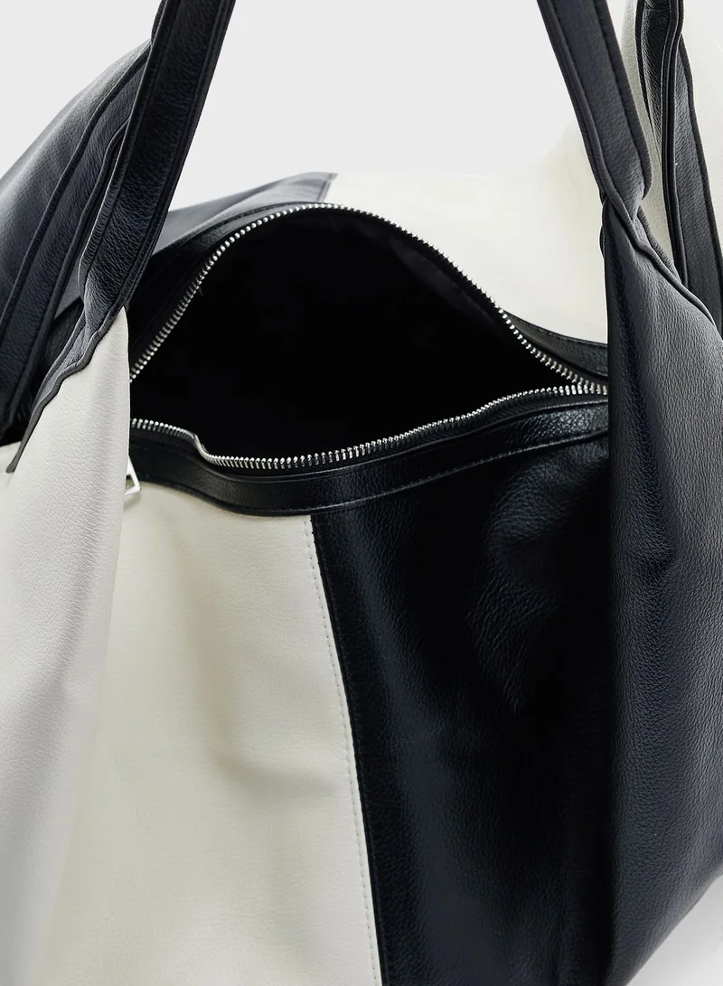 ايلا Color Block Large Hobo Bag