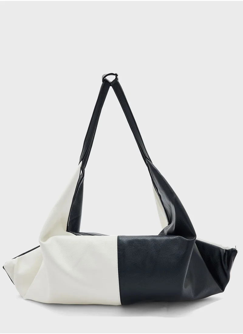 ELLA Color Block Large Hobo Bag