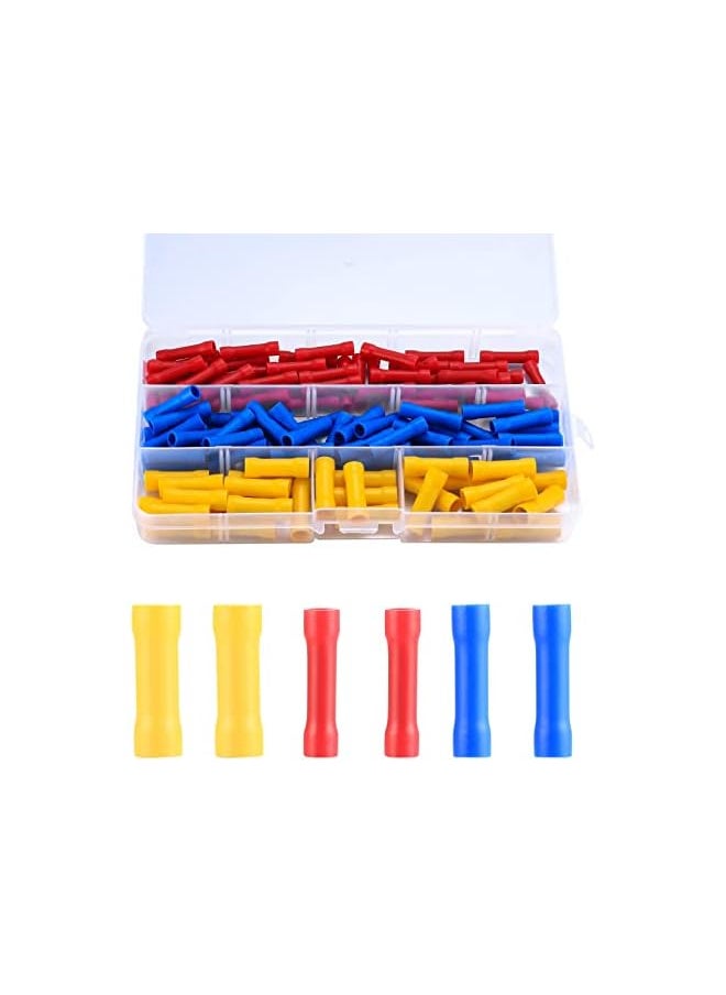 PROMASS promass Insulated Straight Wire Terminal Connectors,120 PCS Butt Splice Connectors, Automotive Cable Crimp Terminals, Electrical Butt Crimp Connectors(Blue, Red, Yellow)  - Image 2