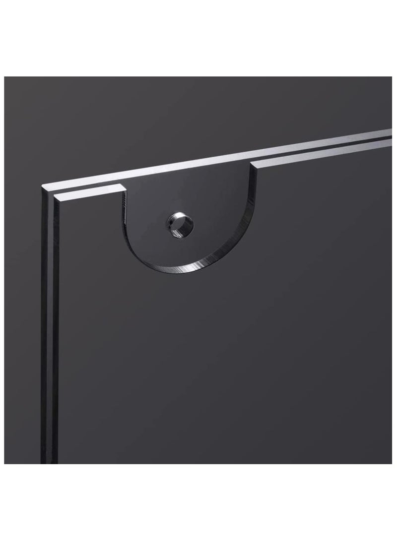 Slasa SLASA 6 Pack 8.5x11 Inch Acrylic Sign Holder – Vertical Wall Mount Clear Display Frame with Adhesive Tape & Screws – Plastic Wall Poster Holder for Menu, Flyer, Office, Store, Home Use - Image 3