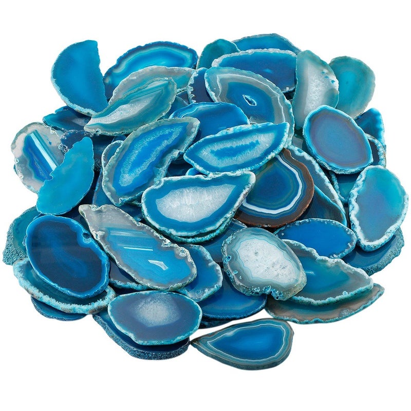 mookaitedecor Polished Agate Light Table SlicesGeode Agate Slab Cards Pack of 12