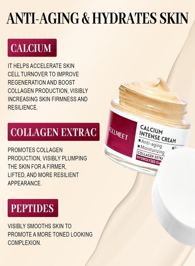 FullMeet Calcium Intense Cream, Collagen Calcium Volume Cream, Upgraded Repair & Moisturizing Cream, Hydrating Deep Wrinkles on Eye, Anti-Aging & Lifting Care, 1.76 OZ - Image 4