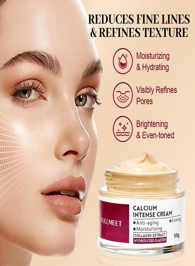FullMeet Calcium Intense Cream, Collagen Calcium Volume Cream, Upgraded Repair & Moisturizing Cream, Hydrating Deep Wrinkles on Eye, Anti-Aging & Lifting Care, 1.76 OZ - Image 2