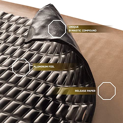 Siless Black 80 mil (2mm) 36 sqft Car Sound Deadening mat - Butyl Automotive Sound Deadener - Noise Insulation and Vibration Dampening Material (36 sqft) - Image 2