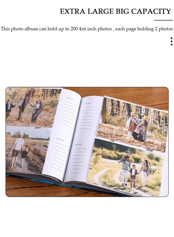 ألبوم صور 4x6 بوصة، كتاب صور 200 جيب، ألبوم صور مضاد للغبار للأطفال الأولاد والبنات للسفر والزفاف والعائلة والعطلات والذكرى السنوية - Image 4