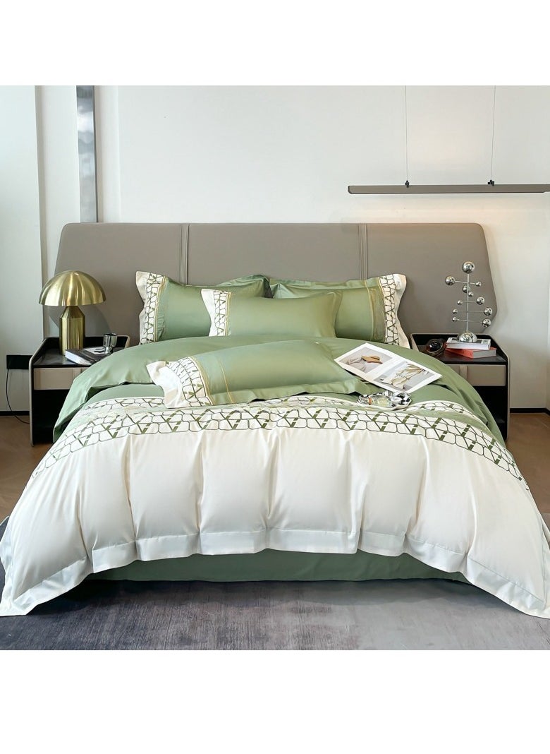 Generic Bed Sheet Style — French High-End 180 Thread Pure Cotton Embroidered Bedding Four Piece Set  - Image 1