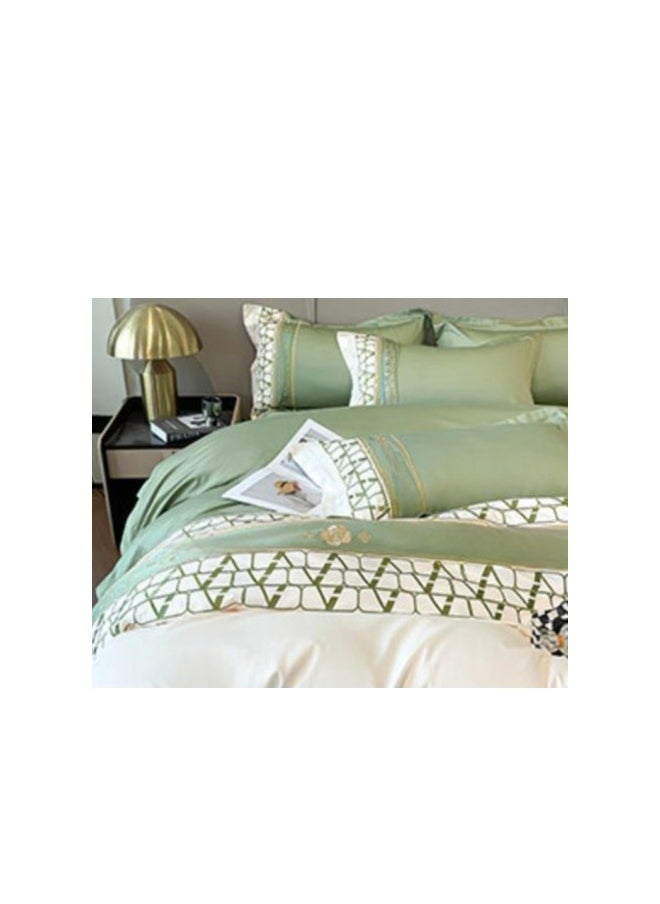 Generic Bed Sheet Style — French High-End 180 Thread Pure Cotton Embroidered Bedding Four Piece Set  - Image 5