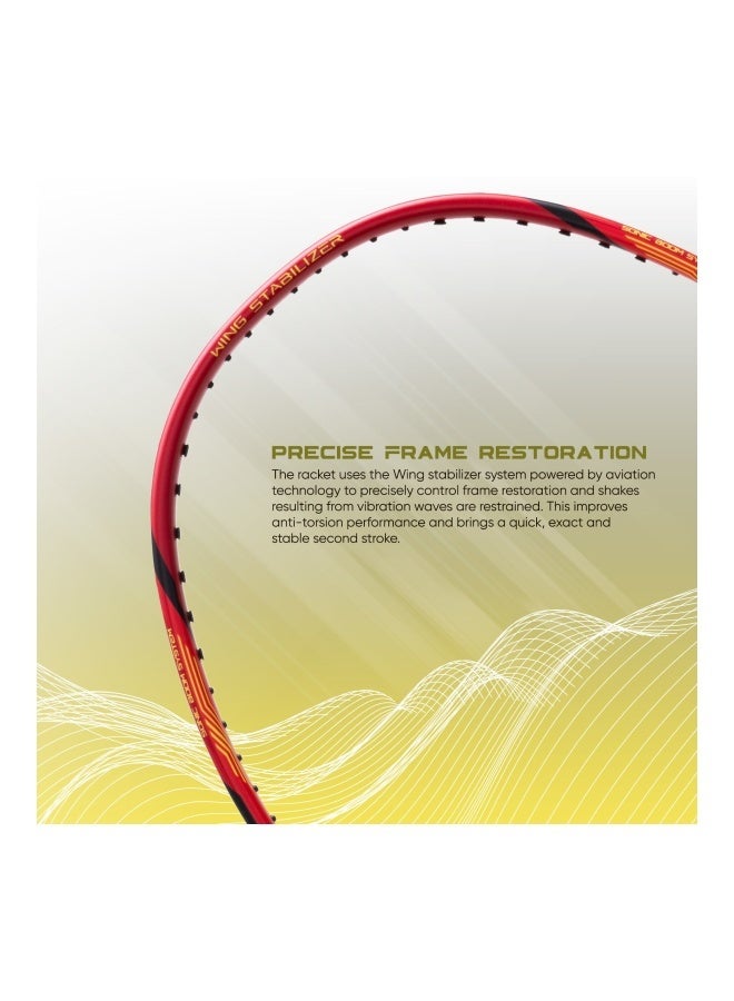 Li-Ning Tectonic 1S (82G) Strung Badminton Racket Carbon Fibre Badminton Racket with Free Full Cover (Black/Blue/Silver) - Image 3