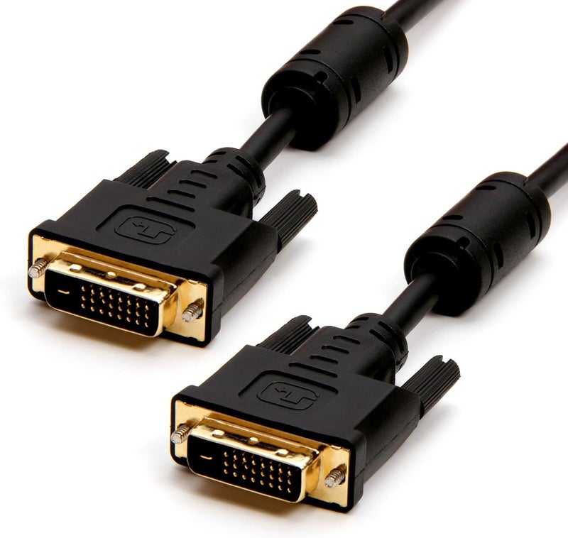 Cmple - DVI Cable 3ft, DVI to DVI Dual Link Monitor Cable Digital (24+1) Male DVI Cable for Gaming PC, Laptop, Projector, DVD, Monitor - Black - Image 1