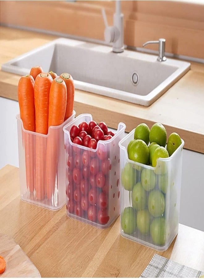 Bimex Fridge Storage Containers (Pack of 6) multipurpose containers for storage Space-saving Refrigerator Side Door Organizer for fridge kitchen bathroom stationery toiletries (Capacity 1000 ML) - Image 3