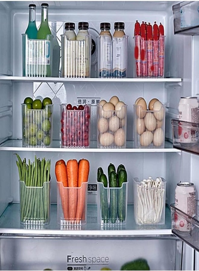 Bimex Fridge Storage Containers (Pack of 6) multipurpose containers for storage Space-saving Refrigerator Side Door Organizer for fridge kitchen bathroom stationery toiletries (Capacity 1000 ML) - Image 4