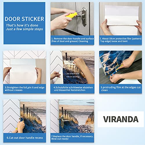 VIRANDA 3D Door Stickers Murals Peel and Stick - TOSKANA Corridor - Wallpaper Self-Adhesive Decals Removable PVC Waterproof Poster for Bedroom Living Room Decoration 30.3 x 78.7 inch - Image 5