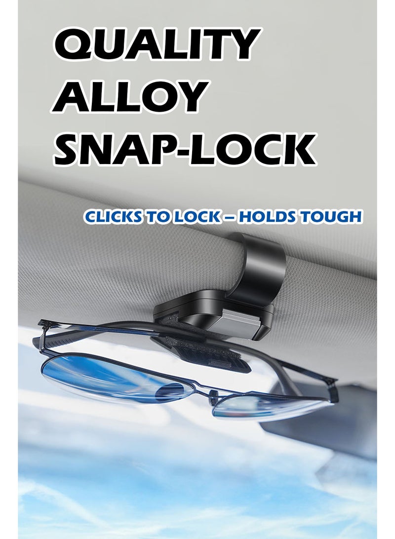 Sunglasses Holder For Car Visor, Universal Auto Visor Glasses Organizer, Eyeglasses Holder Clip For Car - Image 5