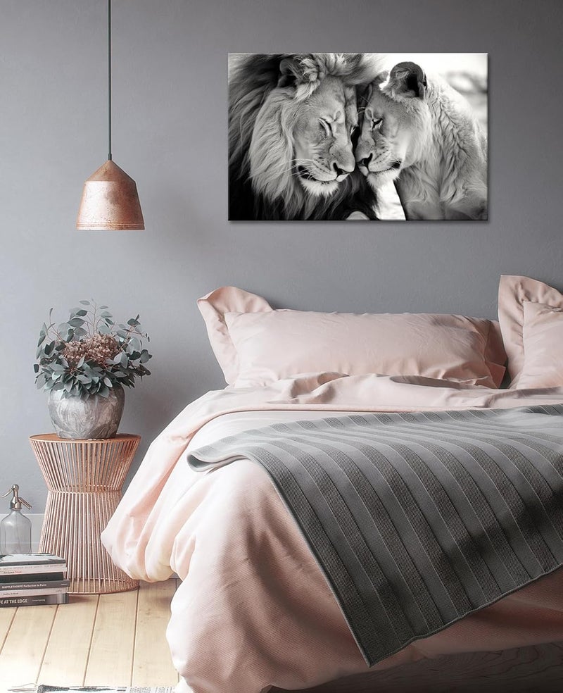 GLOKAKA Lion and Lioness Canvas Wall Art - Image 4
