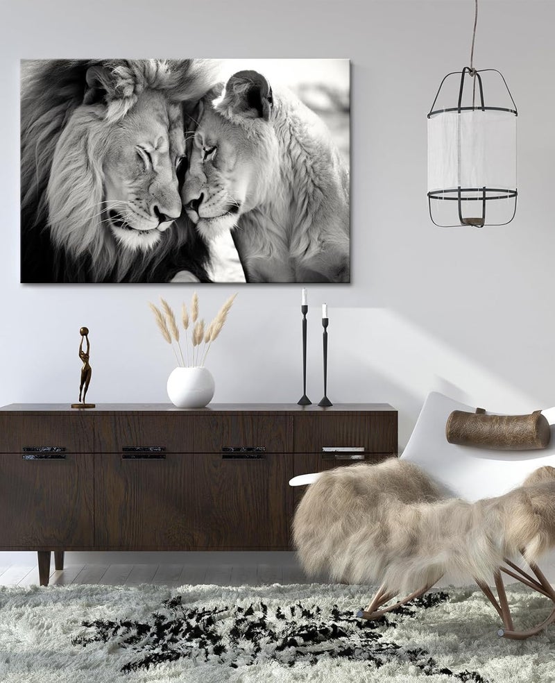 GLOKAKA Lion and Lioness Canvas Wall Art - Image 2
