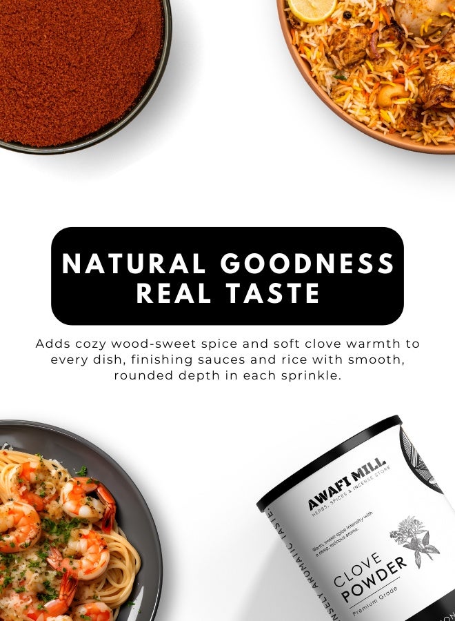 أباميك مسحوق القرنفل من أوافي ميل (Syzygium aromaticum) | قرنفل عطري مطحون ناعماً للطبخ والخبز والشاي ومزيج التوابل | نكهة قوية ودافئة - 100 غرام | 3.5 أونصة - Image 4