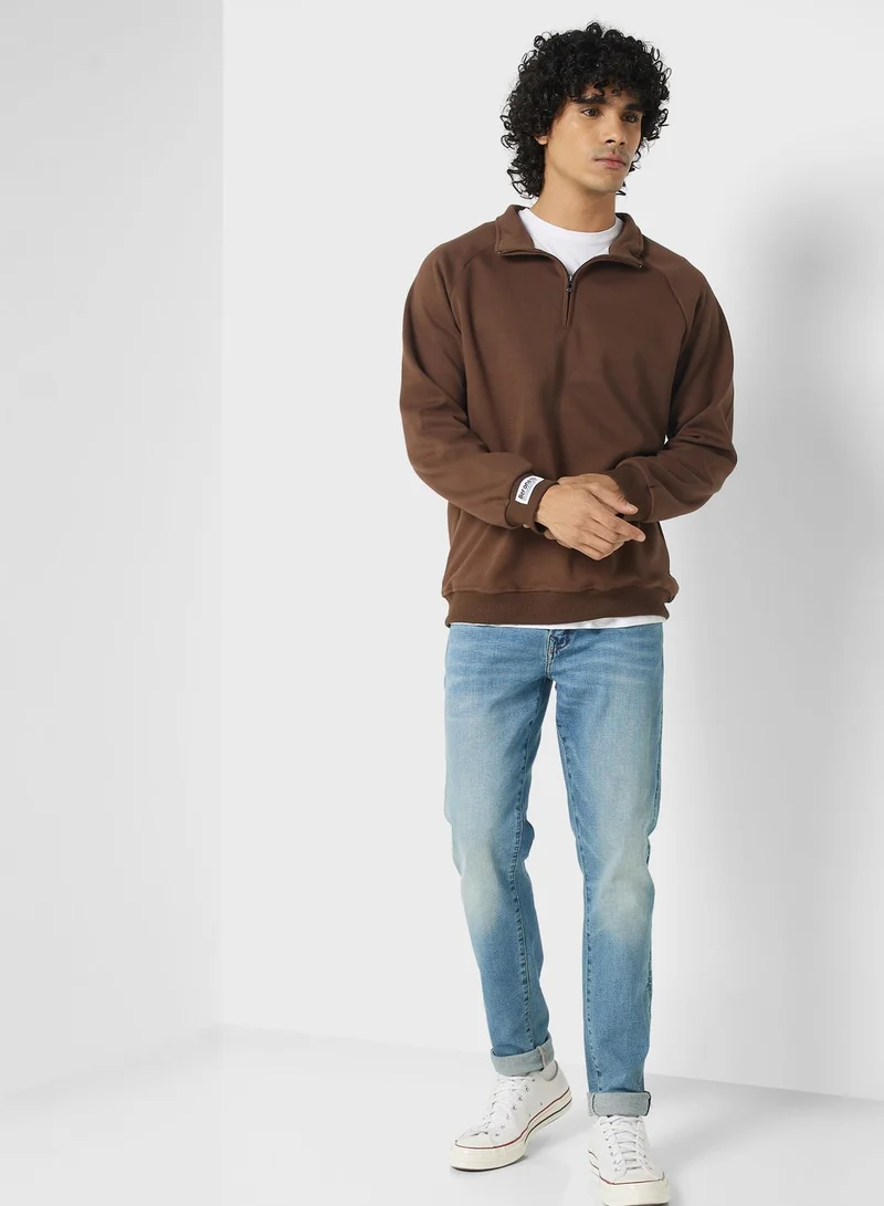 OFF LIMITS Zip Neck Sweater