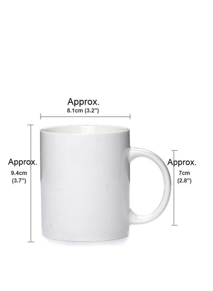 حكاية شمعة مج من السيراميك بطبعة تصميم "ون بيس " بلون أبيض - Image 2