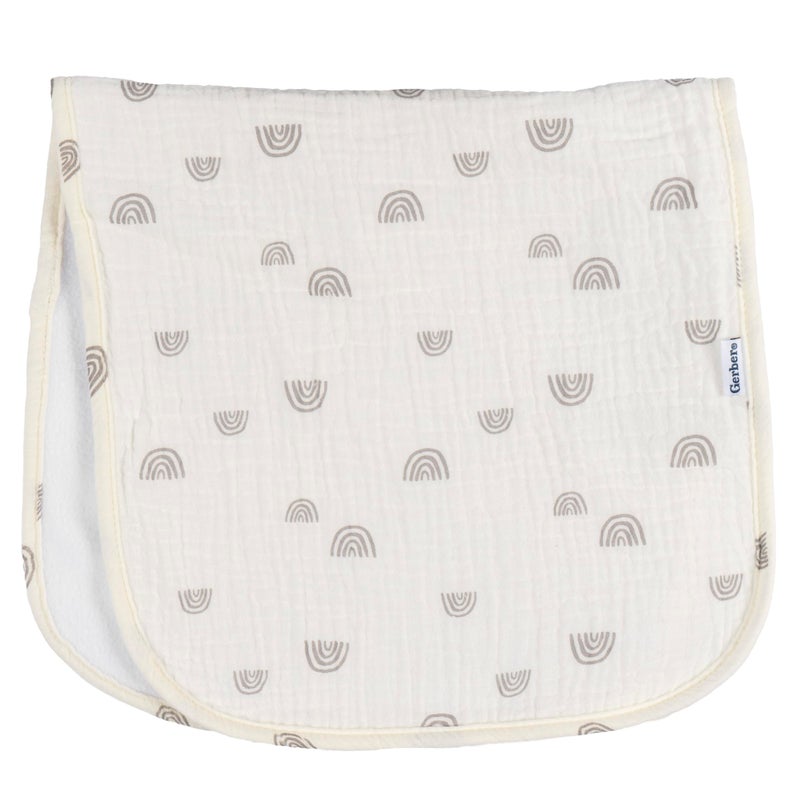 Gerber Baby Unisex Muslin Burp Cloths 5-Pack, Multi Rainbow, Large Size 20" x 10" - Image 5