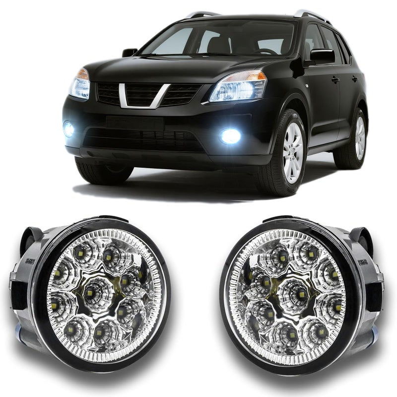 qobsos LED Fog Light For Nissan Rogue 2011-2013 Pair Bumper Fog Light Driving Lamp Replacement Fog Light Assemblies,55W 6000k White,Plug and Play,Pack of 2 - Image 1