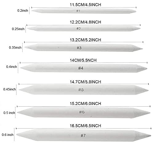 MILLENSIUM MILLENSIUM Art Sketching Pencils Set of 12 Pencils Artist Grade Degree Pencils 10B, 8B, 6B, 5B, 4B, 3B, 2B, B, HB, 2H, 4H and 6H with 6 Stumps and 2 White Gel Pen  - Image 4