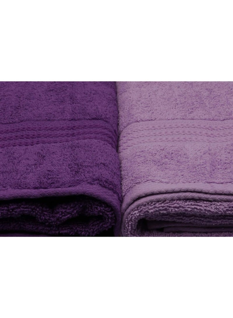 تى ام هوم طقم فوط 4 قطع من TM HOME – قطن طبيعي 100% – بدرجات الموف الأنيقة – جودة فندقية ناعمة وسريعة الامتصاص بمعايير عالمية - Image 3