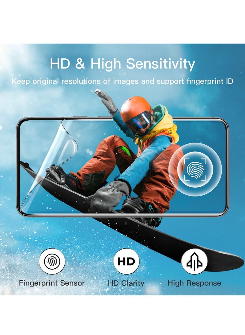 جي تيك واقي شاشة لهاتف Google Pixel 8 مع واقي عدسة الكاميرا، غشاء TPU مرن، معرف بصمة الإصبع، متوافق مع HD واضح، سهل التركيب، عبوتان لكل منهما - Image 5