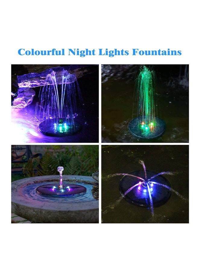 NIBEMINENT LED Solar Fountain Pump Set Black/Silver  - Image 5