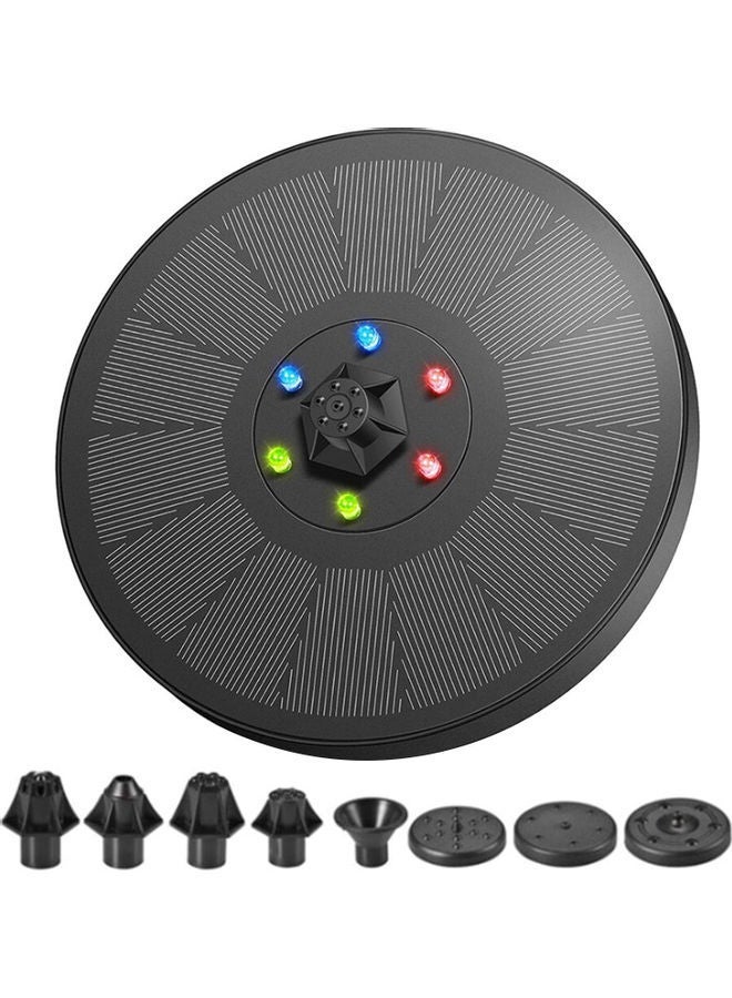 NIBEMINENT LED Solar Fountain Pump Set Black/Silver  - Image 2