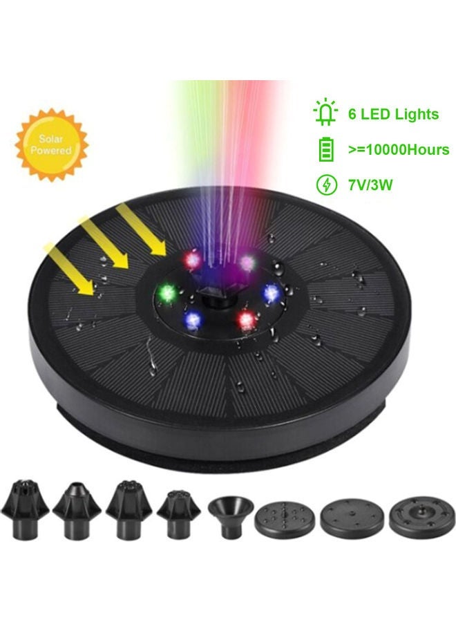 NIBEMINENT LED Solar Fountain Pump Set Black/Silver  - Image 4