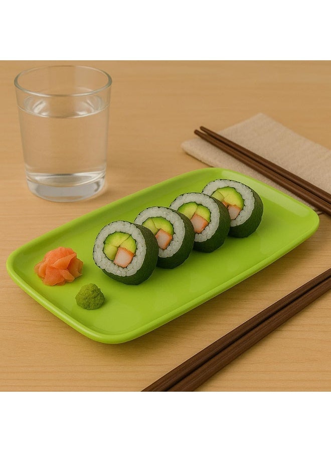 BS B&S Rectangular Plastic Serving Plate – Large 17.5x6.5 inch | BPA-Free Food Tray for Appetizers, Fruits & Snacks | Lightweight, Reusable & Durable Kitchen Accessory | Eco-Friendly Design - Image 5