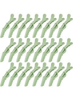 Ondder Ondder 24 Pack Alligator Hair Styling Clips  Large Green Hair Clips for Styling Sectioning Professional Salon Use 