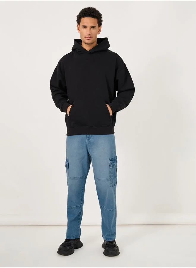 ستايلي Mid Rise Loose Fit Utility Cargo Jeans