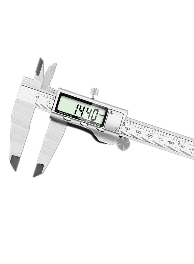 أداة قياس المسطرة الرقمية، مسطرة فيرنيه من الفولاذ المقاوم للصدأ مع ميكرومتر رقمي وشاشة LCD كبيرة، يتم التحويل بسهولة بين البوصة والمتري والكسور، مسطرة رقمية بطول 150 مم. - Image 2