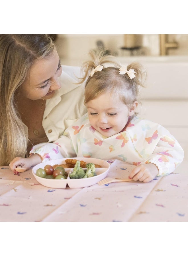 Tiny Twinkle Mess Proof Baby Bib,Waterproof Smock Baby Bib for Eating,Machine Washable Long Sleeve Bib,Baby Led Weaning,Toddler Bib (Butterflies, Small 6-24 Months) - Image 2