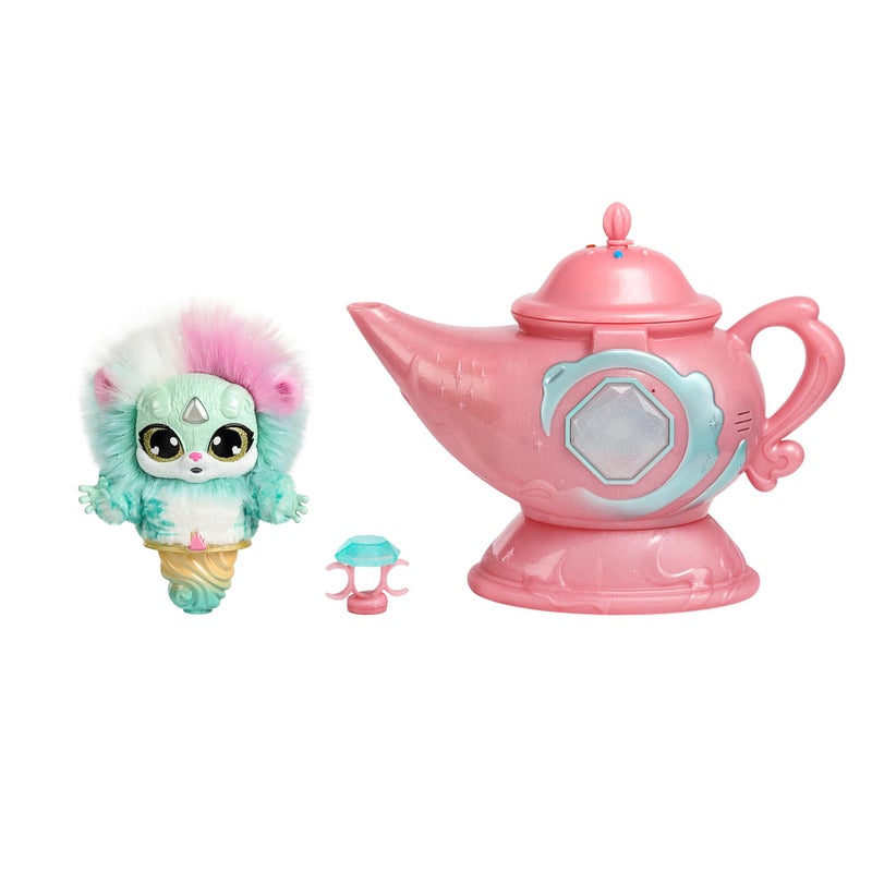 Magic Mixies Magic Genie Lamp with Interactive 8 Plush Toy and 60 Sounds and Reactions Reveal a Genie Mixie from The Real Misting Lamp Gifts for Kids Ages 5 Exclusive - Image 2
