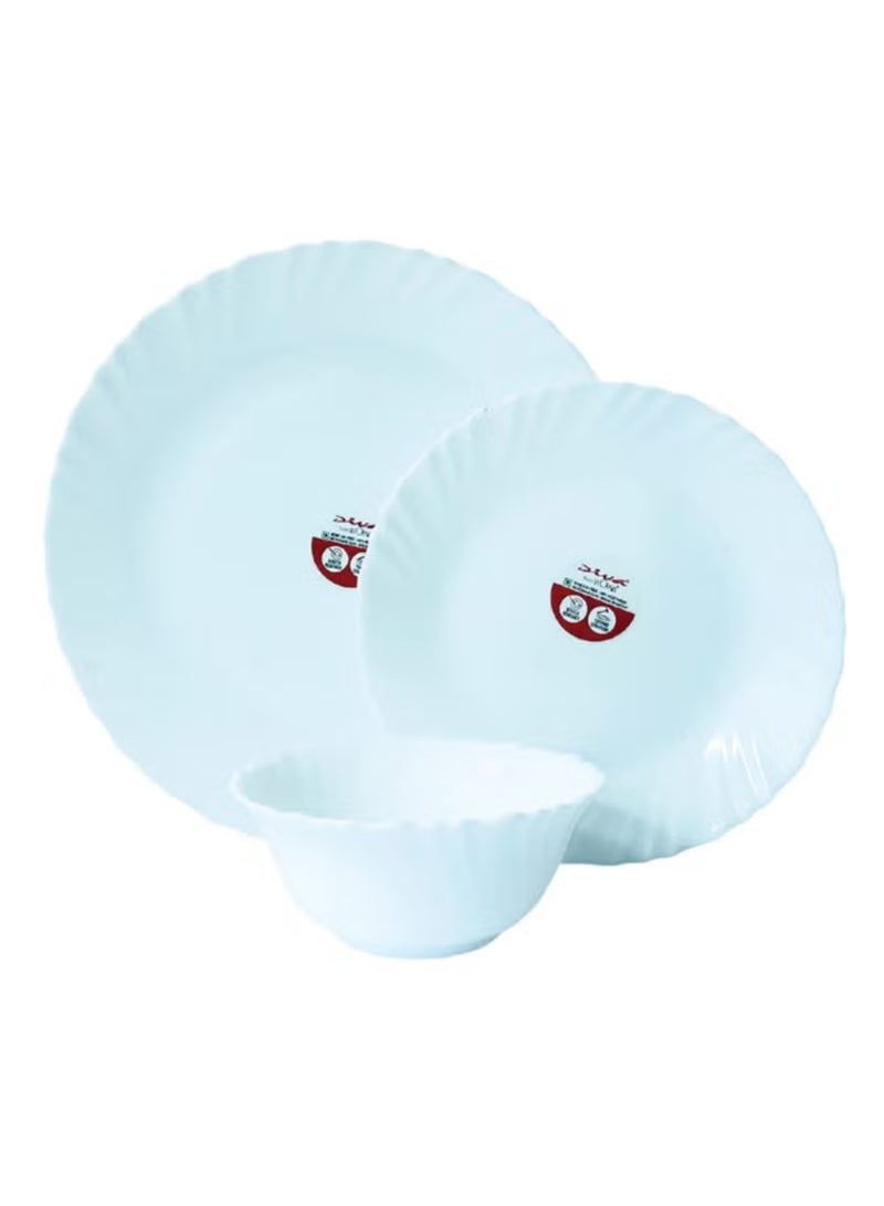 Laopala La Opala Dinner Set 12pc Plain white - Image 1