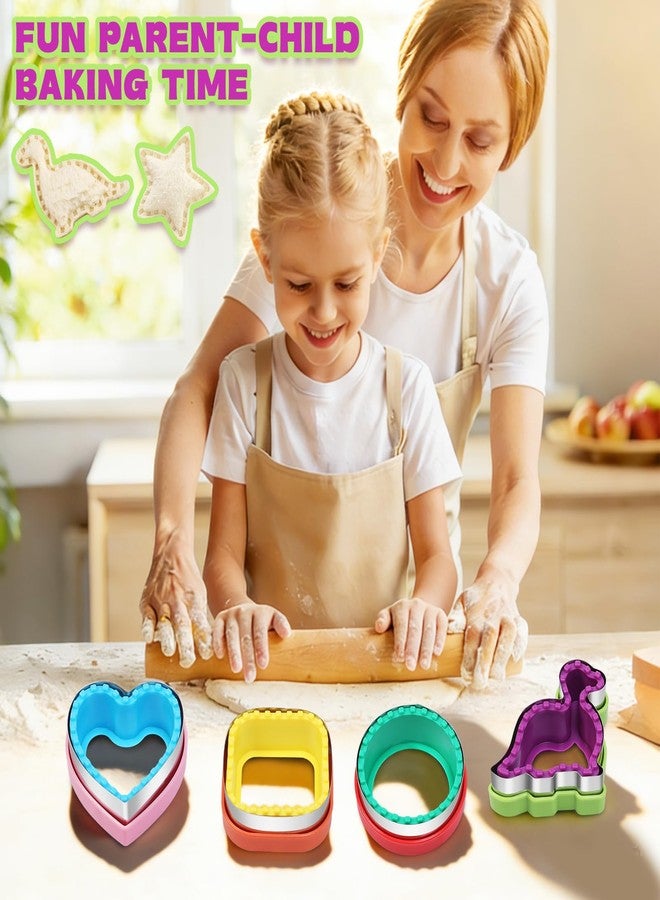 KULENAND 32 Pcs Sandwich Cutter and Sealer Set, Bread Decruster Sandwich Cutter Pancake Maker & Fruit Vegetables Cutter Shapes for Kids, Bento Lunch Box Food Decor Tool for School Party Snack DIY - Image 4